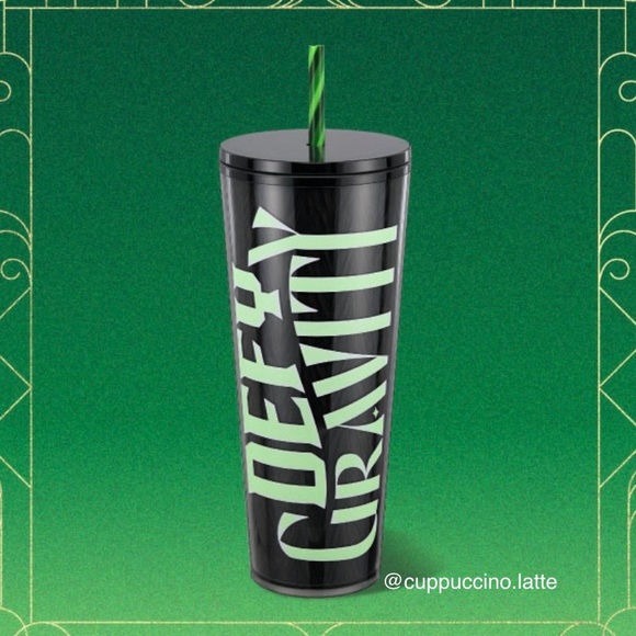 🖤NWT💚Starbucks X Wicked Black Green Defy Gravity Glow in the Dark Elphaba Cup - Picture 7 of 8
